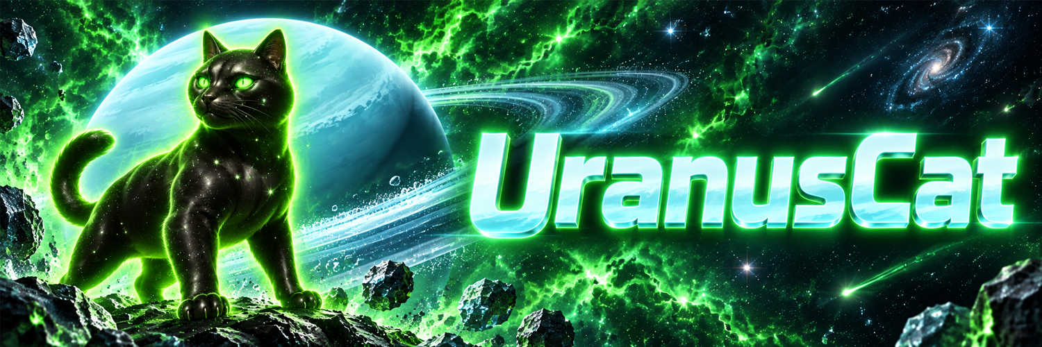 UranusCat wide cosmic banner